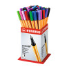 Micropunta/Felpa, Point 88, Punta Fina  0.4 mm, Exhibidor x 60 Unds, 12 Colores Surtidos